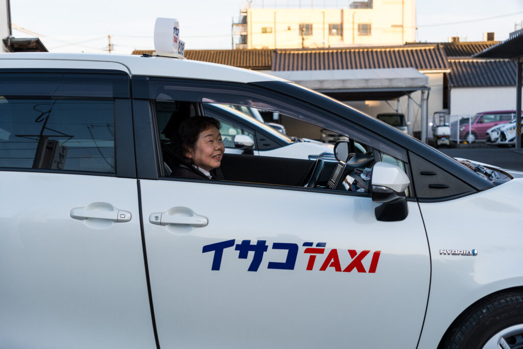 日田を走るタクシー